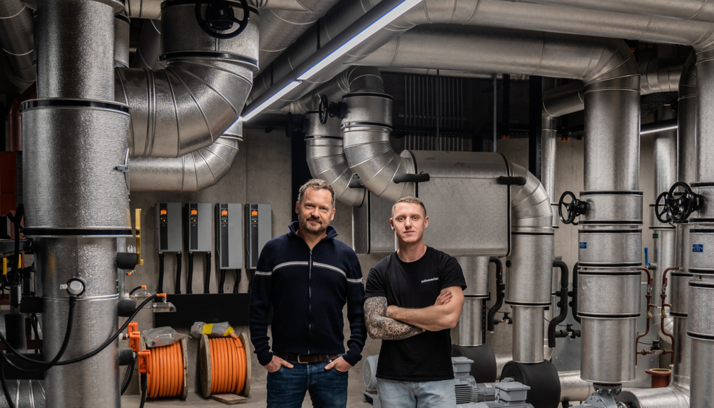 la salle des pompes à chaleur du nouveau data center d’Infomaniak
